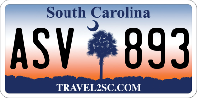 SC license plate ASV893