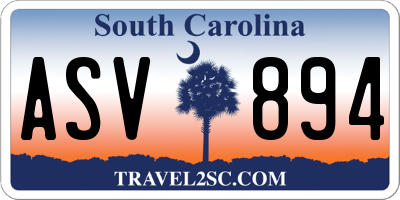 SC license plate ASV894