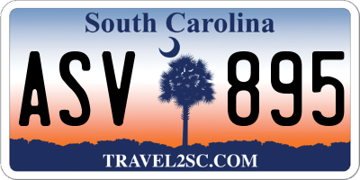 SC license plate ASV895
