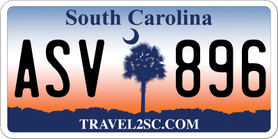 SC license plate ASV896