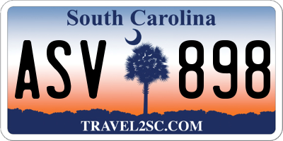 SC license plate ASV898