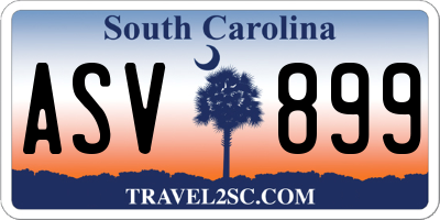 SC license plate ASV899