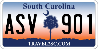 SC license plate ASV901