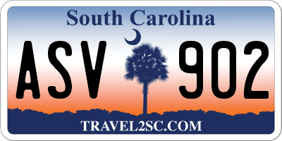SC license plate ASV902