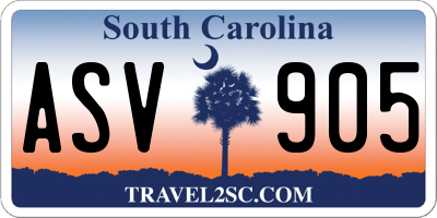SC license plate ASV905
