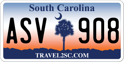 SC license plate ASV908