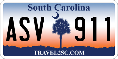 SC license plate ASV911