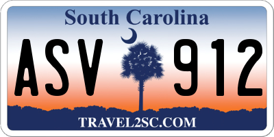 SC license plate ASV912