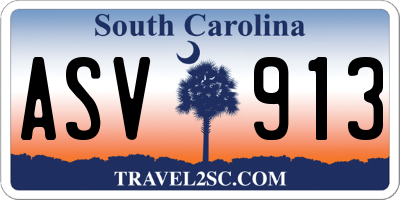 SC license plate ASV913