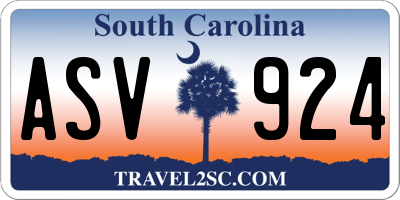 SC license plate ASV924