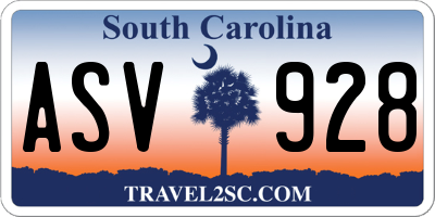 SC license plate ASV928