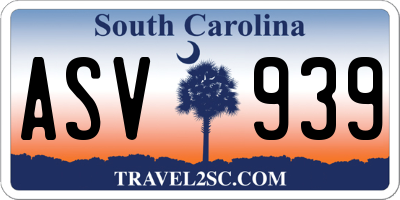 SC license plate ASV939