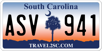 SC license plate ASV941