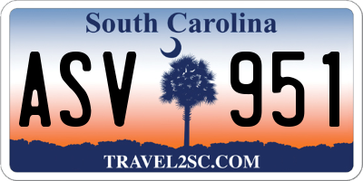 SC license plate ASV951