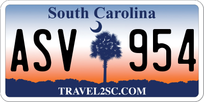 SC license plate ASV954