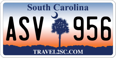 SC license plate ASV956