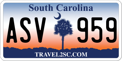 SC license plate ASV959