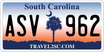 SC license plate ASV962