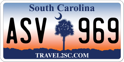 SC license plate ASV969