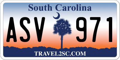 SC license plate ASV971