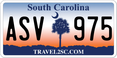 SC license plate ASV975