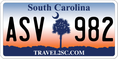 SC license plate ASV982
