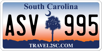 SC license plate ASV995
