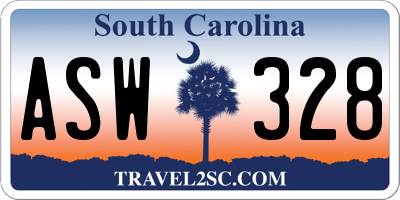 SC license plate ASW328