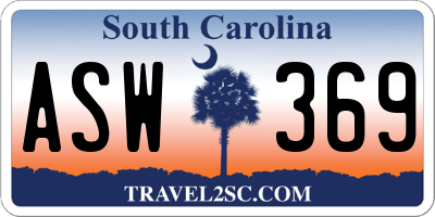 SC license plate ASW369