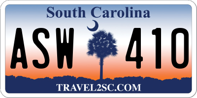 SC license plate ASW410