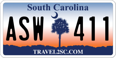 SC license plate ASW411