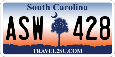 SC license plate ASW428