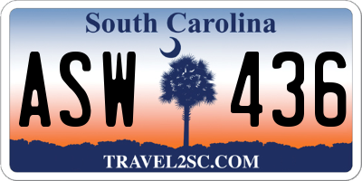 SC license plate ASW436