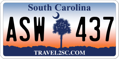 SC license plate ASW437