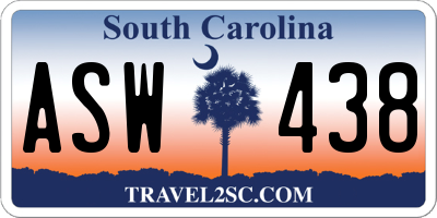 SC license plate ASW438