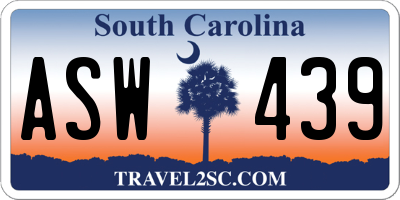 SC license plate ASW439