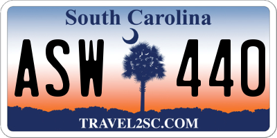 SC license plate ASW440