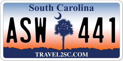 SC license plate ASW441