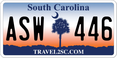 SC license plate ASW446