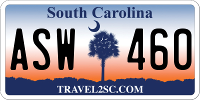 SC license plate ASW460