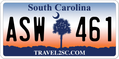 SC license plate ASW461