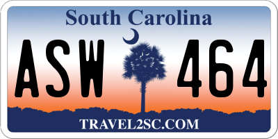 SC license plate ASW464