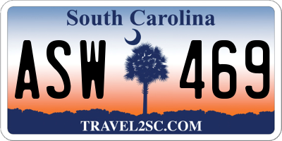 SC license plate ASW469
