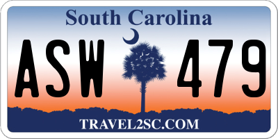 SC license plate ASW479