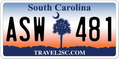 SC license plate ASW481