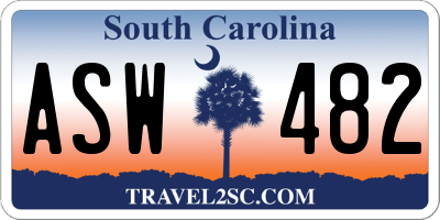 SC license plate ASW482