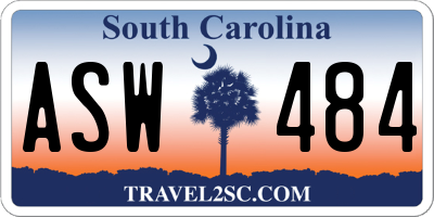 SC license plate ASW484
