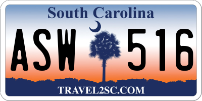 SC license plate ASW516
