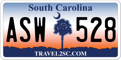 SC license plate ASW528