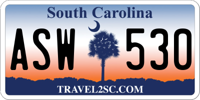 SC license plate ASW530
